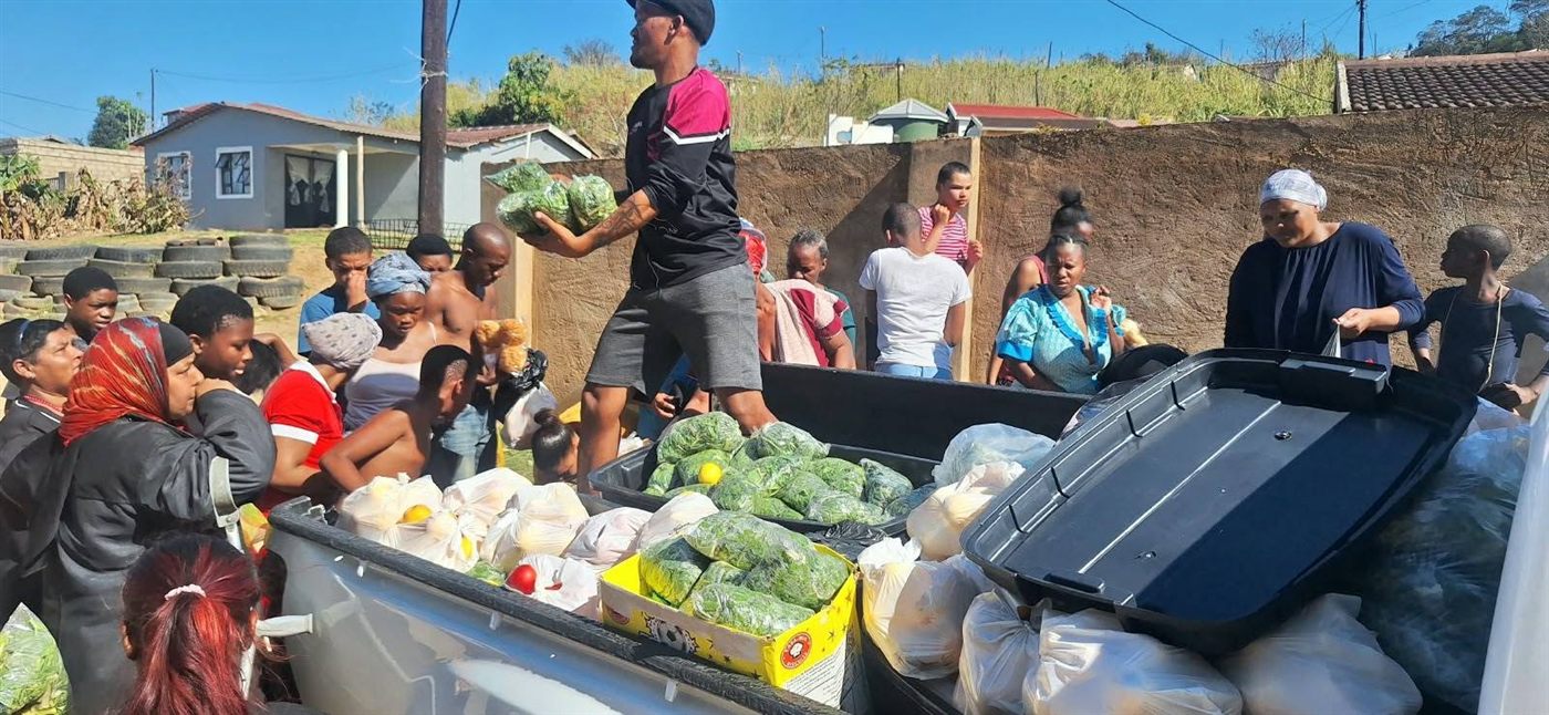 Vegetables and bread for the community